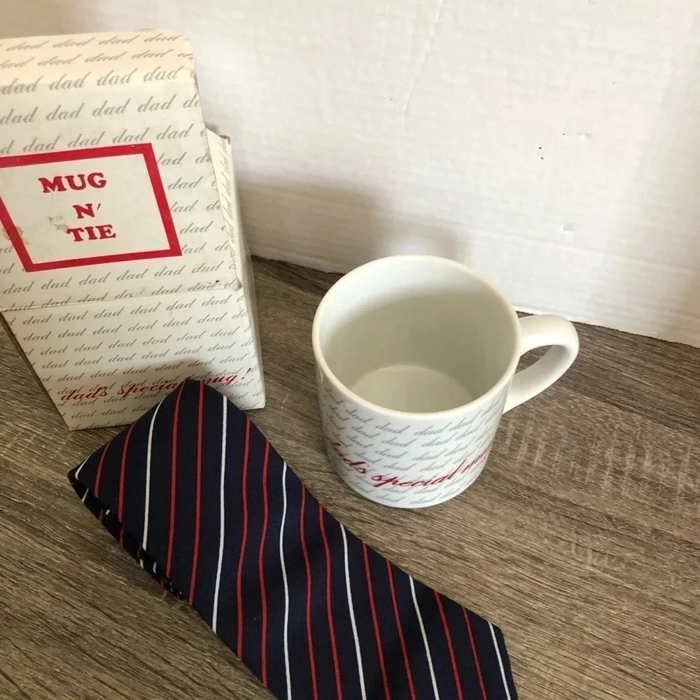 Vtg NOS Tie and Mug for Dad